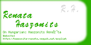 renata haszonits business card